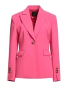 Pinko Woman Blazer Fuchsia Size 12 Polyester, Elastane In Pink