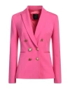 Pinko Woman Blazer Fuchsia Size 2 Viscose, Polyamide, Elastane In Pink