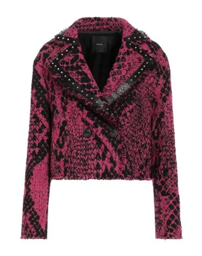 Pinko Woman Blazer Fuchsia Size 4 Cotton, Acrylic, Polyester, Wool, Polyamide
