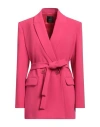 Pinko Woman Blazer Fuchsia Size 6 Polyester, Elastane In Pink