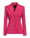 Pinko Woman Blazer Fuchsia Size 4 Viscose, Polyamide, Elastane In Pink