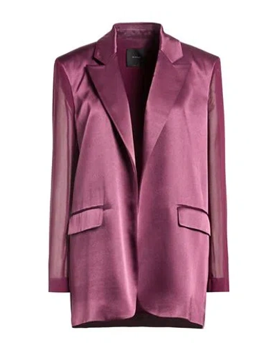 Pinko Woman Blazer Garnet Size 8 Acetate, Polyester In Purple