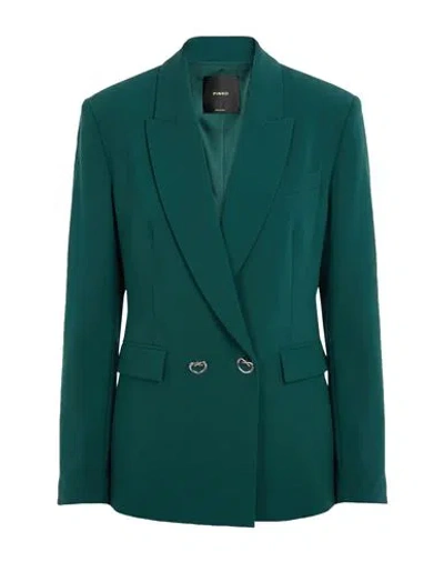 Pinko Woman Blazer Green Size 10 Viscose, Elastane