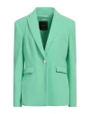 Pinko Woman Blazer Green Size 10 Polyester, Elastane In Green