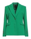 Pinko Woman Blazer Green Size 6 Polyester, Elastane