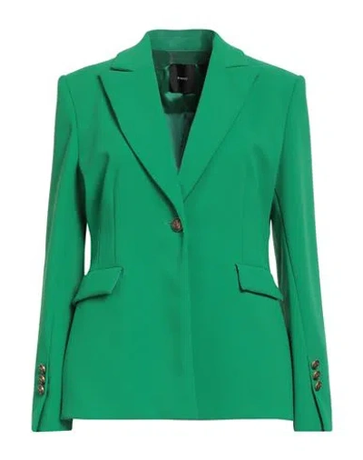 Pinko Woman Blazer Green Size 6 Polyester, Elastane