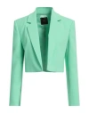 Pinko Woman Blazer Green Size 4 Polyester, Elastane