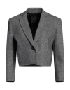 Pinko Woman Blazer Grey Size 10 Polyester, Acrylic, Wool, Viscose, Elastane In Grey