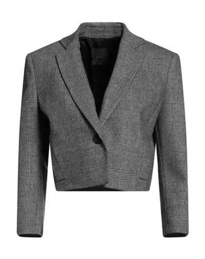 Pinko Woman Blazer Grey Size 10 Polyester, Acrylic, Wool, Viscose, Elastane In Gray