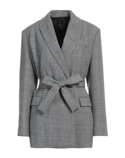 Pinko Woman Blazer Grey Size 10 Virgin Wool, Polyester, Elastane