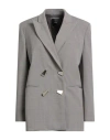 Pinko Blazer With Geometric Mirror Buttons In Gray