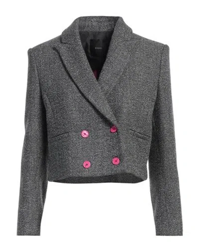 Pinko Woman Blazer Grey Size 2 Cotton, Acrylic, Polyester, Wool