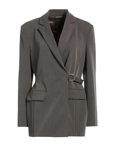 Pinko Woman Blazer Grey Size 6 Polyester, Viscose, Elastane In Gray