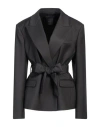 Pinko Woman Blazer Grey Size 6 Polyester, Viscose, Elastane In Gray