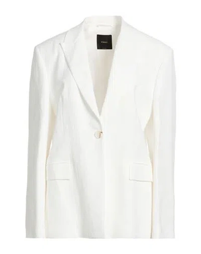 Pinko Woman Blazer Ivory Size 6 Viscose, Linen In White