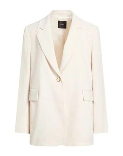 Pinko Woman Blazer Ivory Size 8 Polyester, Elastane In White