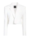 Pinko Woman Blazer Ivory Size 8 Polyester, Elastane In White