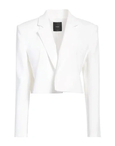 Pinko Woman Blazer Ivory Size 8 Polyester, Elastane In White