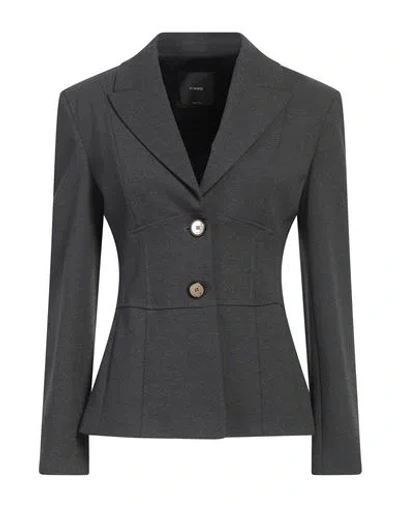Pinko Woman Blazer Lead Size 8 Viscose, Polyamide, Elastane In Grey