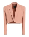 Pinko Woman Blazer Light Brown Size 4 Polyester, Elastane In Pink
