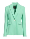 Pinko Peak-lapel Single-breasted Blazer In Green