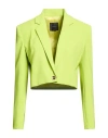 Pinko Woman Blazer Lime Green Size 14 Polyester, Elastane