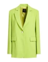 Pinko Woman Blazer Lime Green Size 2 Polyester, Elastane In Green