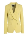 Pinko Woman Blazer Lime Green Size 6 Polyester, Elastane In Transparent