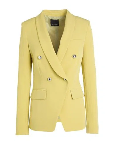 Pinko Woman Blazer Lime Green Size 6 Polyester, Elastane In Transparent