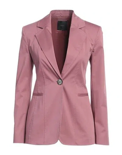 Pinko Woman Blazer Mauve Size 2 Cotton, Elastane In Purple