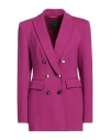 Pinko Blazer Croisé En Maille Roma In Purple
