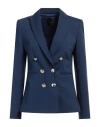 Pinko Woman Blazer Navy Size 10 Viscose, Polyamide, Elastane In Navy Blue