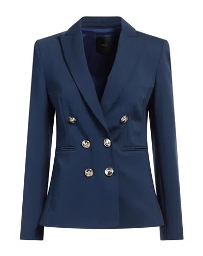 Pinko Woman Blazer Navy Size 10 Viscose, Polyamide, Elastane In Navy Blue