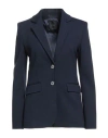 Pinko Woman Blazer Navy Size 8 Viscose, Nylon, Elastane In Blue