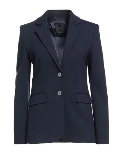 Pinko Woman Blazer Navy Size 8 Viscose, Nylon, Elastane In Blue