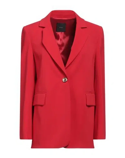 Pinko Woman Blazer Red Size 2 Polyester, Elastane In Red