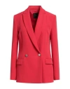 Pinko Woman Blazer Red Size 4 Polyester, Elastane In Red