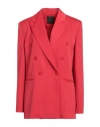 Pinko Woman Blazer Red Size 4 Polyester, Elastane In Red