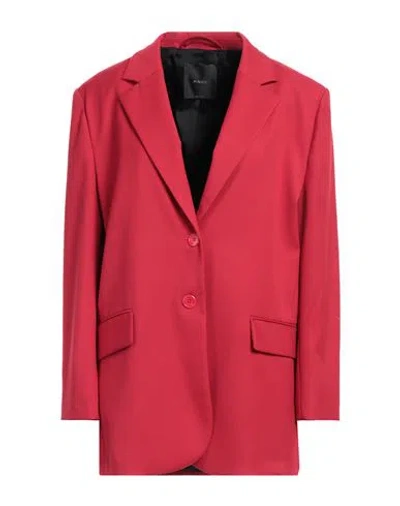 Pinko Woman Blazer Red Size 8 Polyester, Viscose, Elastane