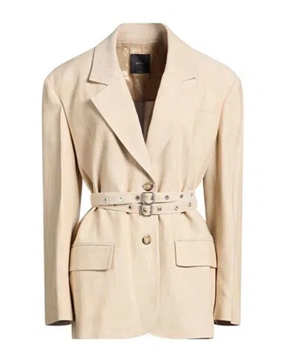 Pinko Woman Blazer Sand Size 2 Viscose, Polyester, Elastane In Neutral