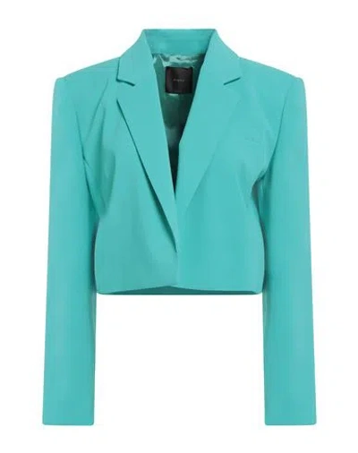 Pinko Woman Blazer Turquoise Size 8 Polyester, Elastane In Green