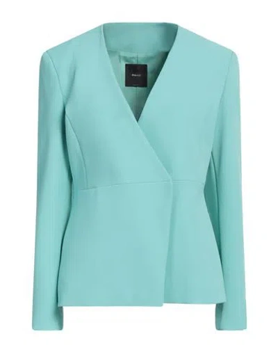 Pinko Woman Blazer Turquoise Size 10 Polyester, Elastane In Blue