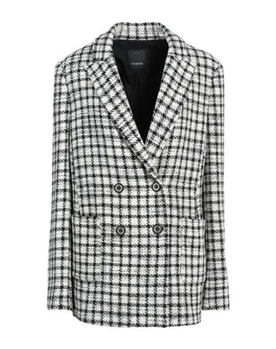 Pinko Woman Blazer White Size 12 Cotton, Polyester, Acrylic, Polyamide