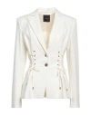 Pinko Woman Blazer White Size 8 Polyester, Viscose, Elastane