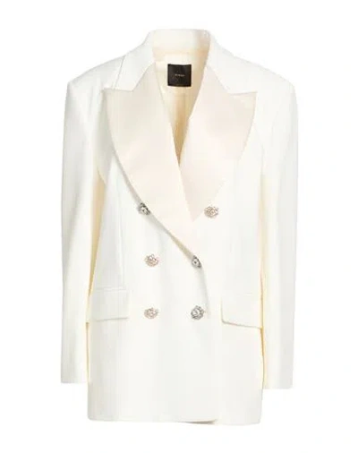 Pinko Woman Blazer White Size 8 Viscose, Nylon, Elastane