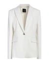 Pinko Tailored White Blazer With Single Button Closure In White