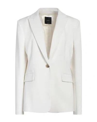 PINKO PINKO WOMAN BLAZER WHITE SIZE 8 VISCOSE, POLYAMIDE, ELASTANE
