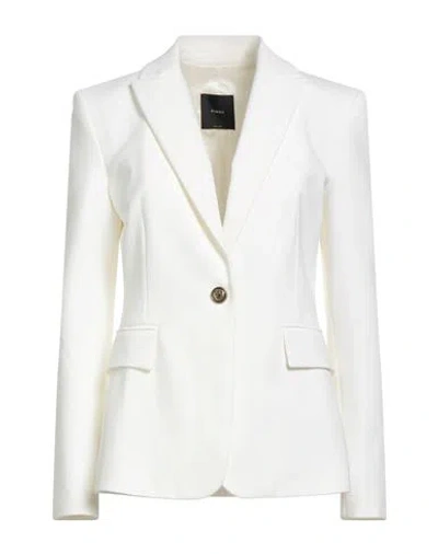 Pinko Woman Blazer White Size 8 Viscose, Polyamide, Elastane, Acetate, Polyester