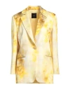 Pinko Woman Blazer Yellow Size 6 Viscose In Multi