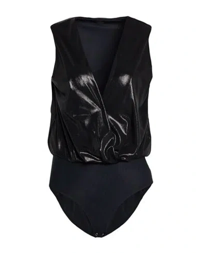 Pinko Woman Bodysuit Black Size L Polyester, Elastane